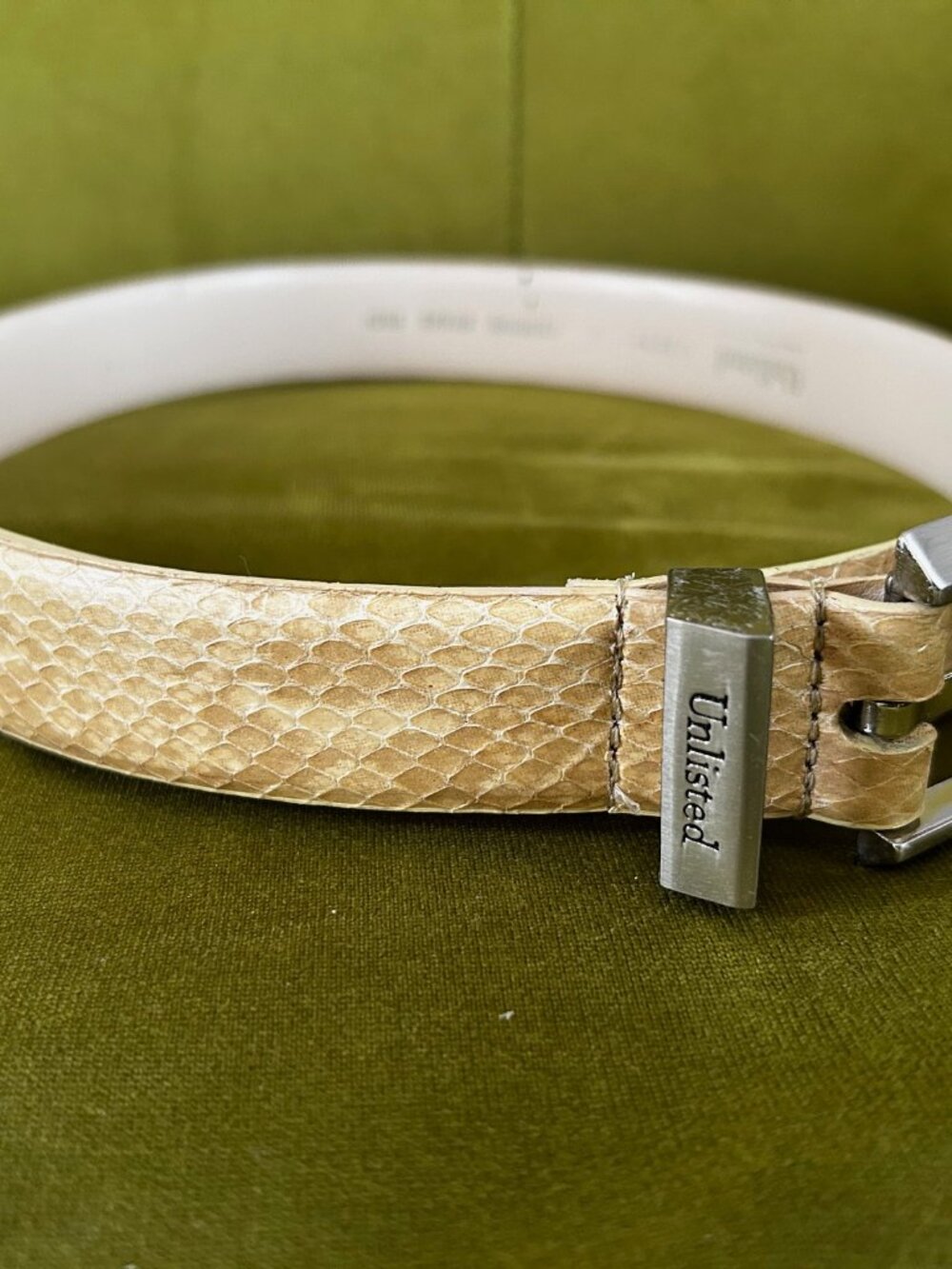 Unlisted by Kenneth Cole Genuine Snake Skin Belt
